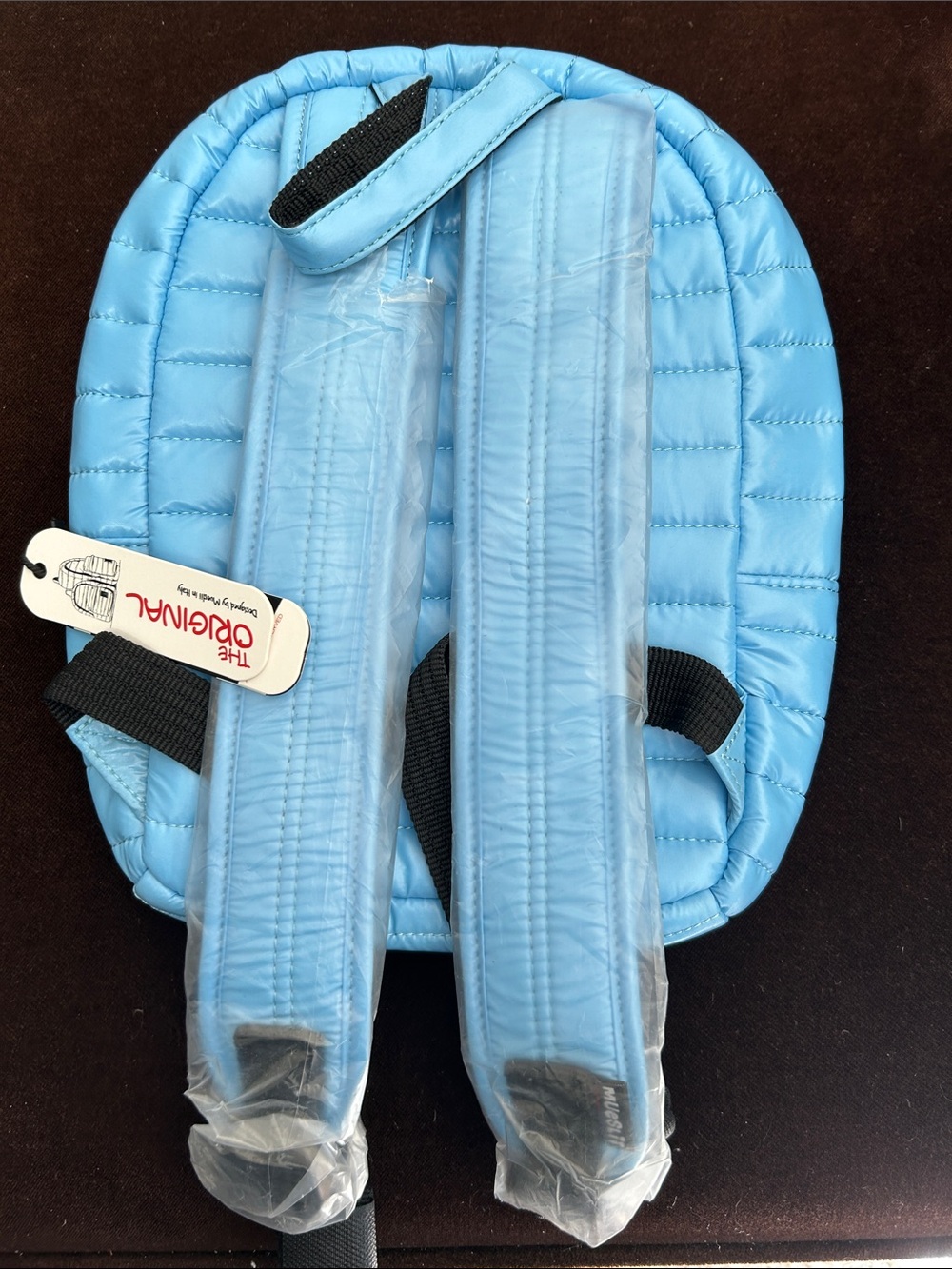 Italian Made Quilted Mini Backpack - Picture 2 of 5